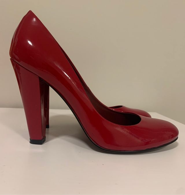 Zapatos charol rojos tacon NUEVOS Tommy Hilfiger