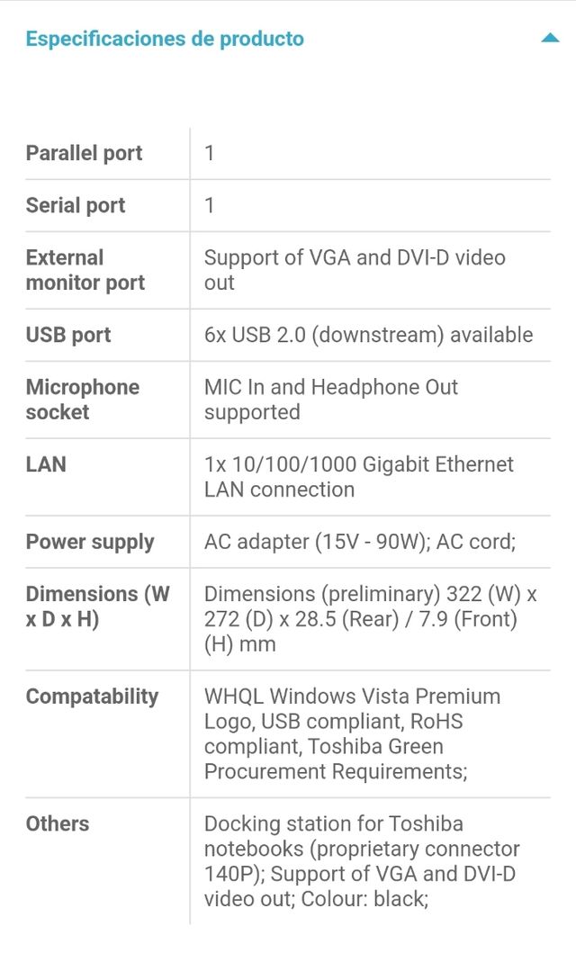 Replicatore di porte Toshiba Express II