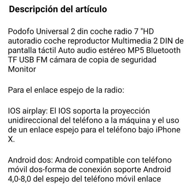 Autoradio 2 DIN 7" ✅
