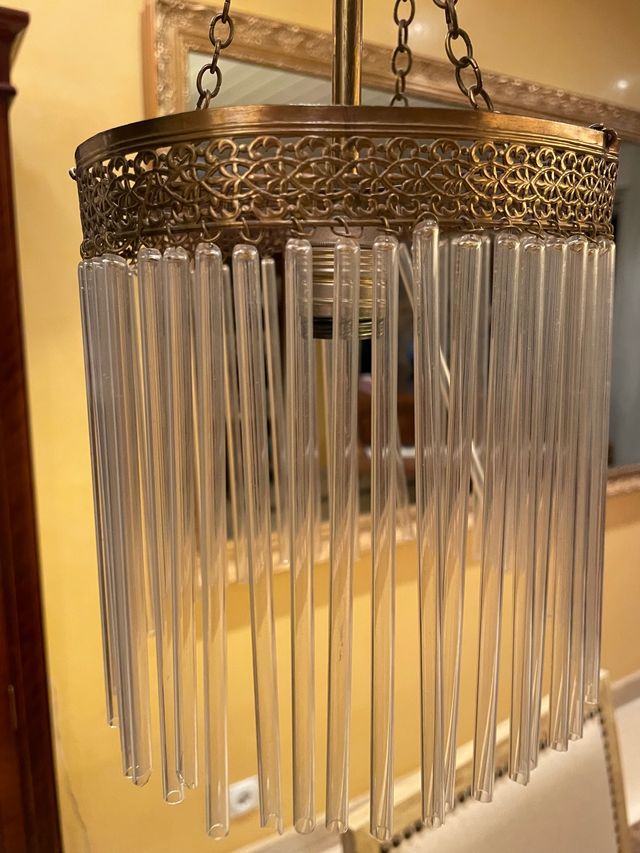 Lámpara vintage tubos de cristal