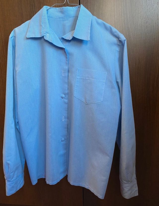 Camisa de cuadros azul