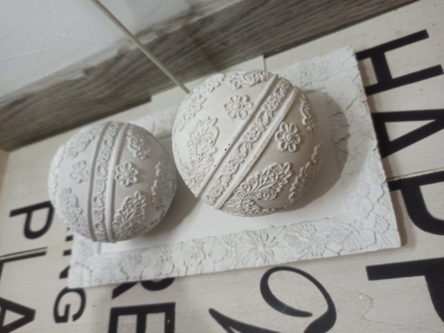 Conjunto decoración bandeja/bolas romántico, nuevo