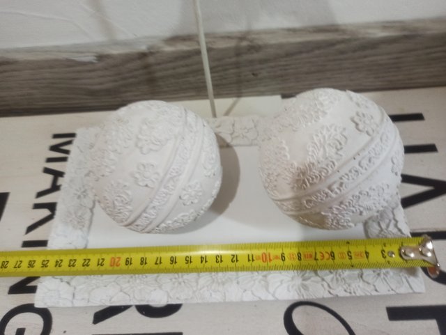 Conjunto decoración bandeja/bolas romántico, nuevo