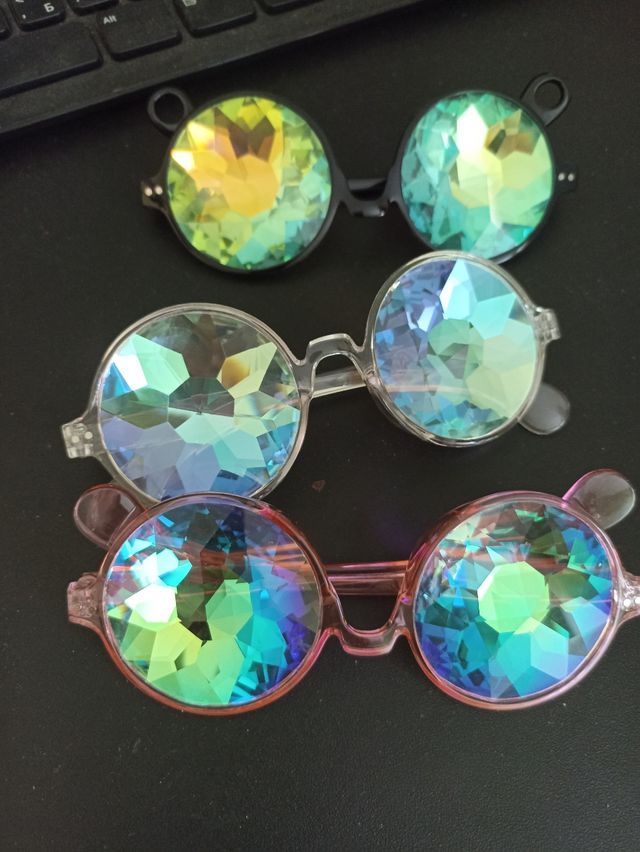 gafas caleidoscopio cristal