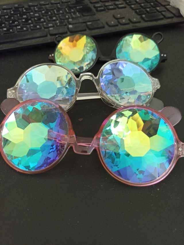 gafas caleidoscopio cristal