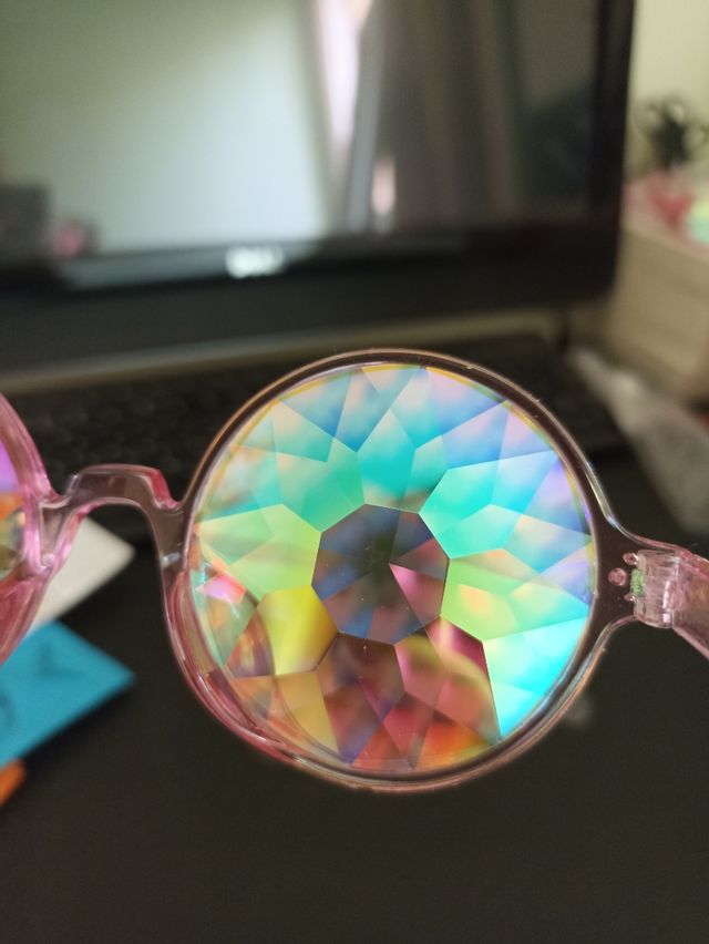 gafas caleidoscopio cristal