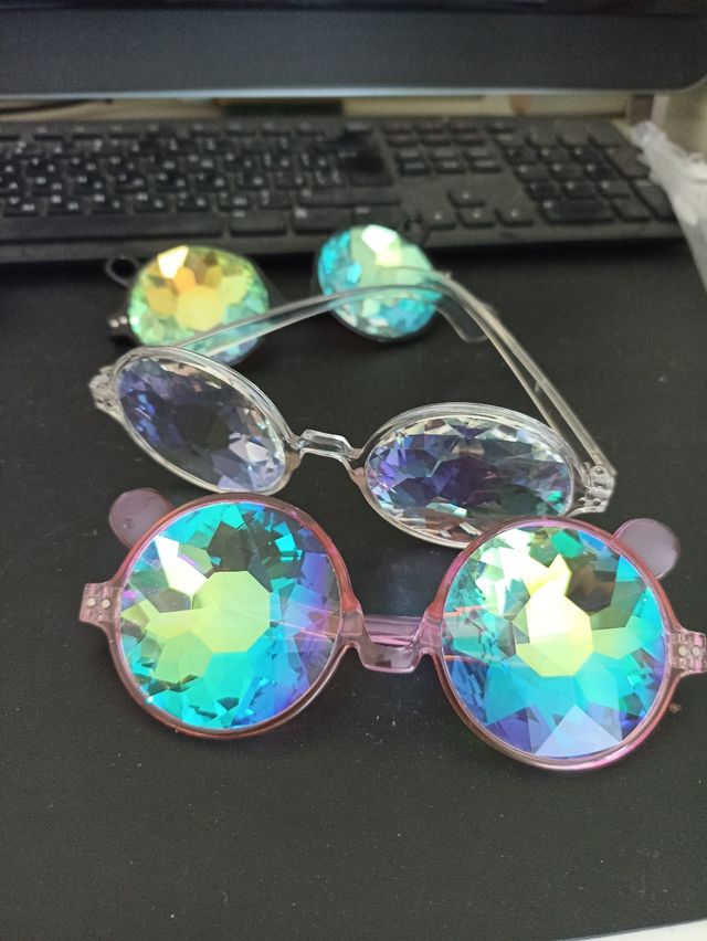 gafas caleidoscopio cristal