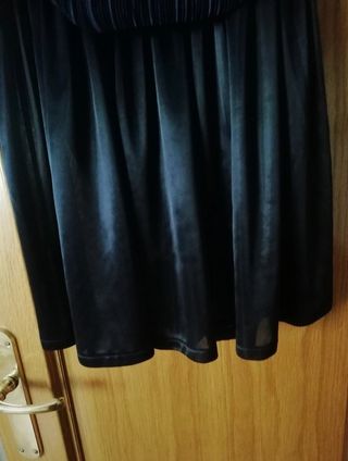Vestido plisado azul Talla 40