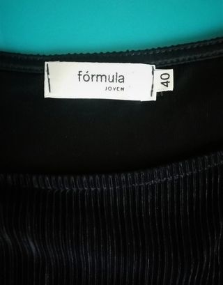 Vestido plisado azul Talla 40