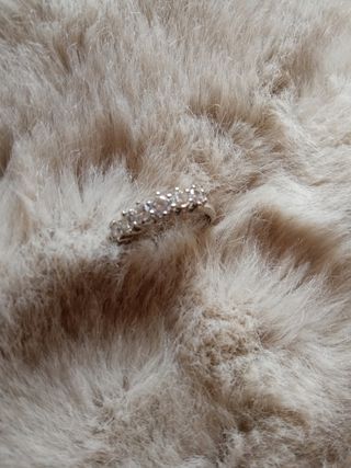 sortija de brillantes y oro blanco talla 11