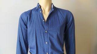 Camisa lisa de Zara para hombre, de manga larga