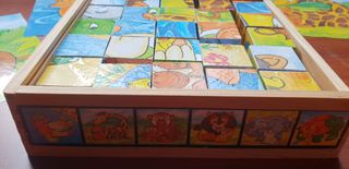 puzzle animales madera
