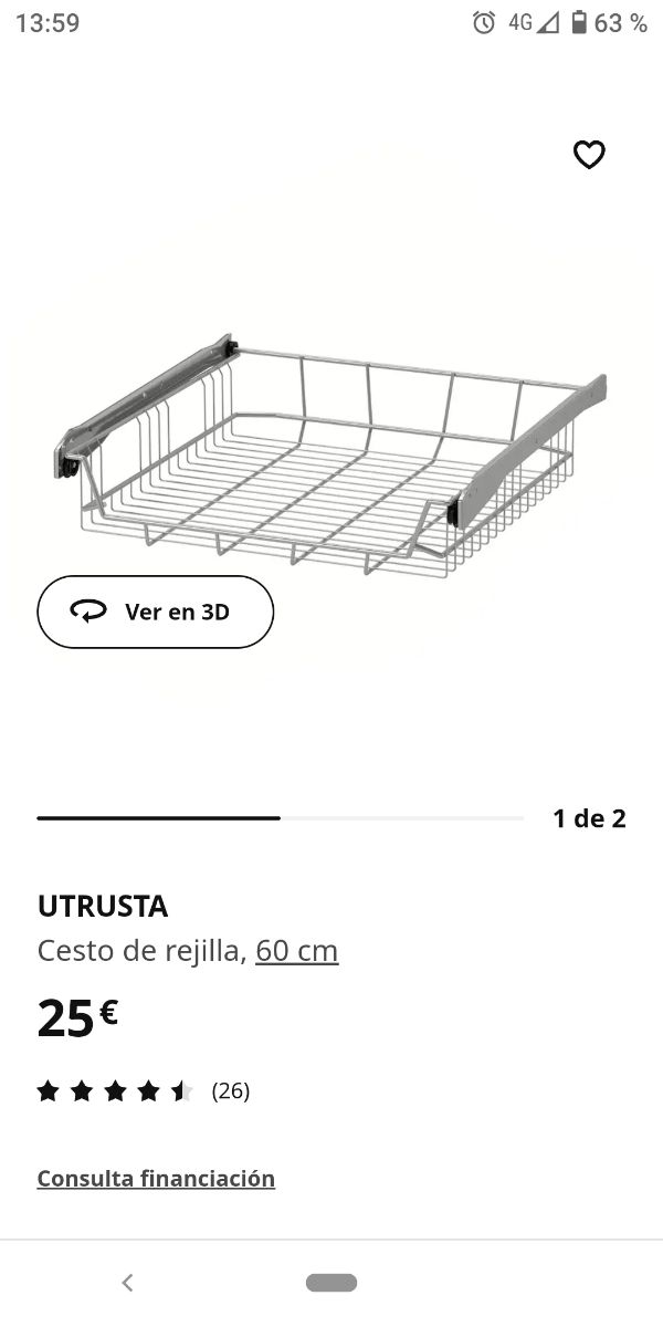 Cestas de rejilla para mueble de cocina 