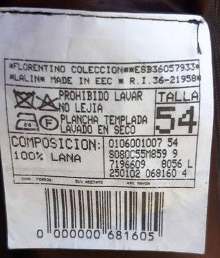 Traje + corbata Florentino talla L 52 -54