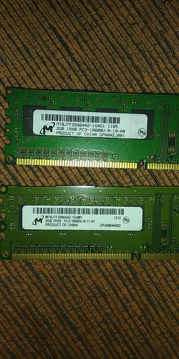 2 MEMORIAS RAM DDR3 (PC3) 2 GIGAS