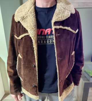 chaqueta borrego y ante auténticos talla M/L