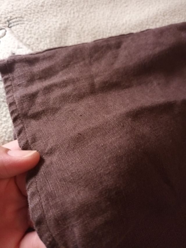 blusa lino marron chocolate