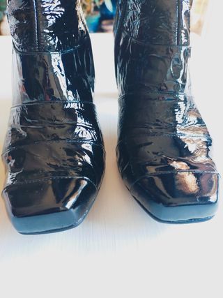 Botas Altas Charol Negras N°  41