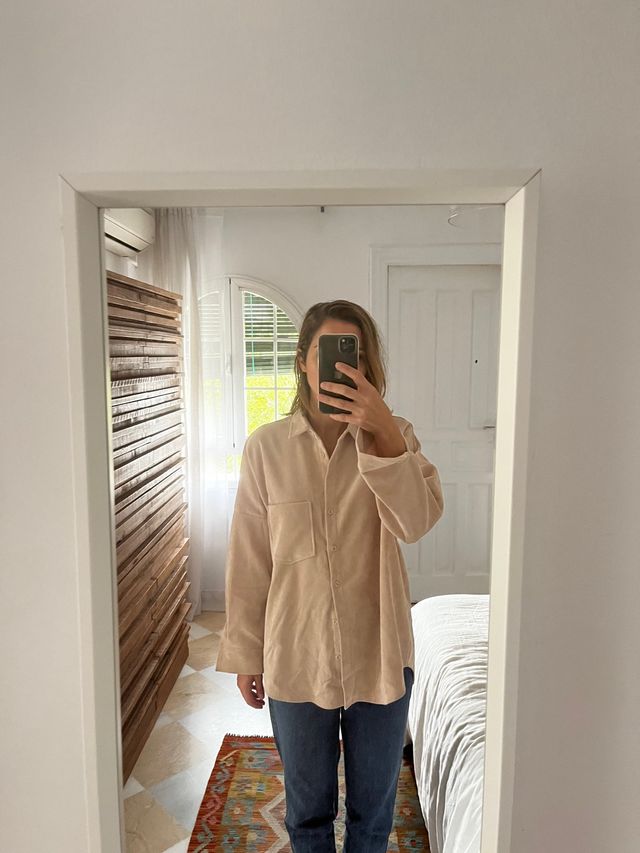 Camisa oversized pana zara