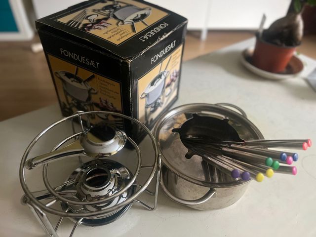 Fondue set aceró inoxidable