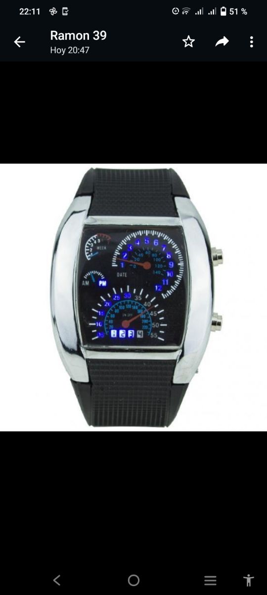 reloj estilo coche NUEVO A ESTRENAR