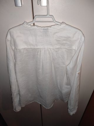 Blusa blanca niña Zara 