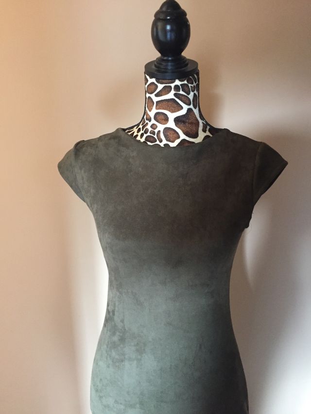 Vestido terciopelo verde T-36