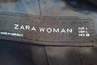 Abrigo Zara Talla L