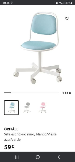silla escritorio niños ikea 