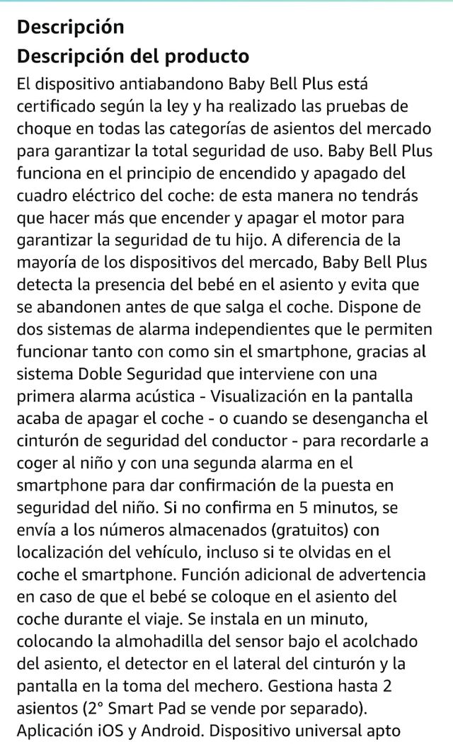 Dispositivo antiabandono NUEVO última generación 