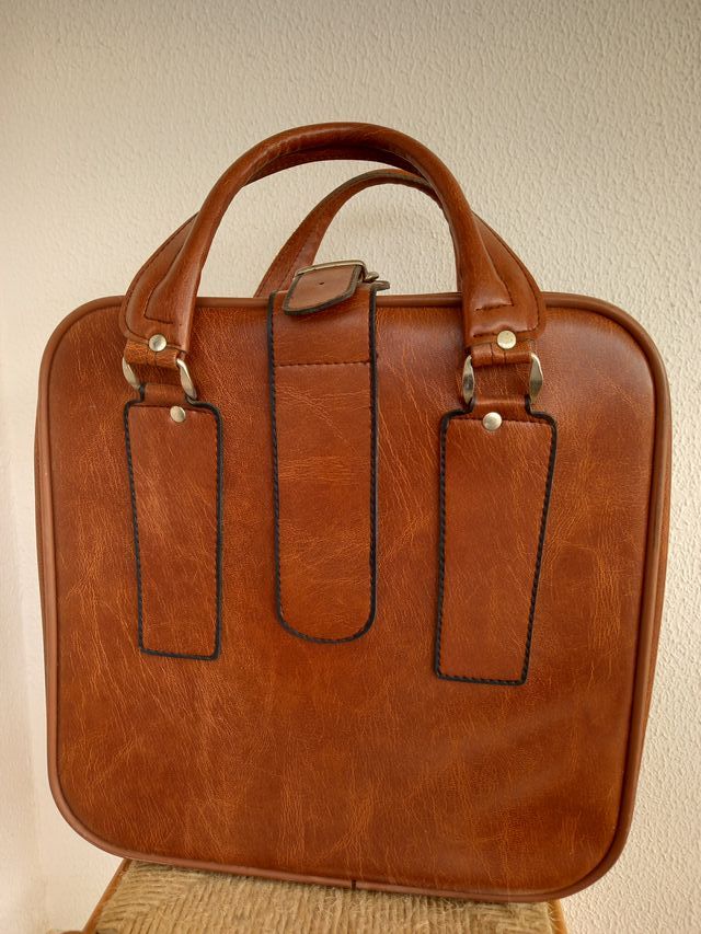 Maleta vintage imitación piel, años 70