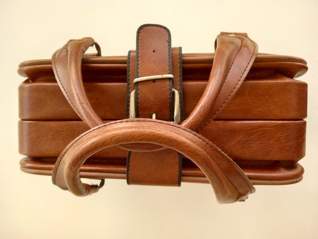 Maleta vintage imitación piel, años 70