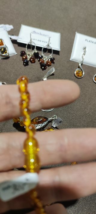 joyas de plata de ley con Ámbar 