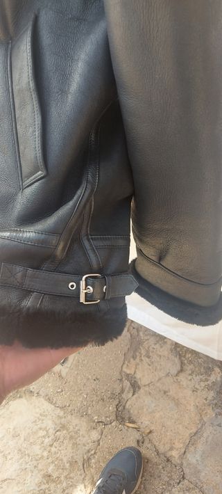 Abrigo cazadora pilot piel vuelta XXL. Un solo uso