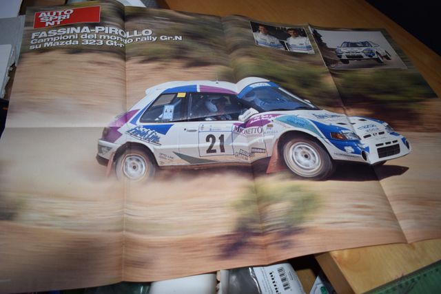 poster Fassina-Pirollo rally Gr.N Mazda 323 Gt-r