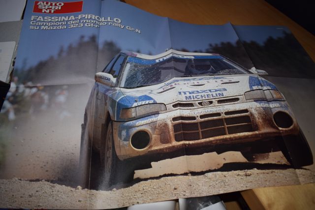 poster Fassina-Pirollo rally Gr.N Mazda 323 Gt-r