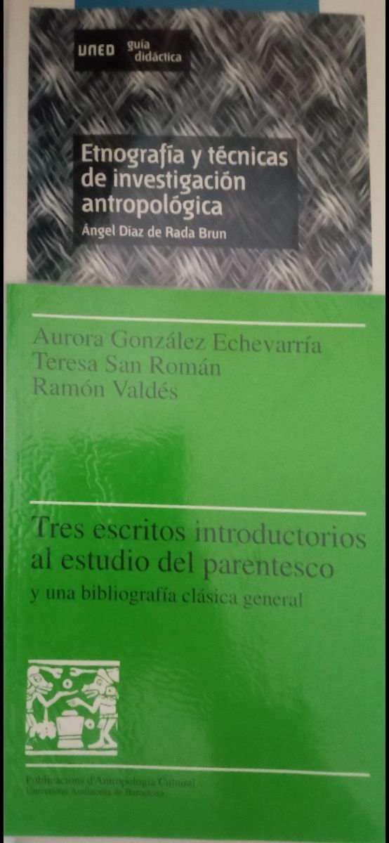 Etnografía y parentesco 2 libros UNED