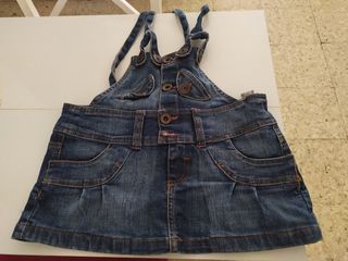 peto vaquero de falda berska talla 34 xs