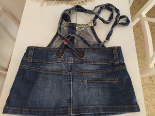 peto vaquero de falda berska talla 34 xs