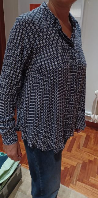 Camisa azul Massimo Dutti