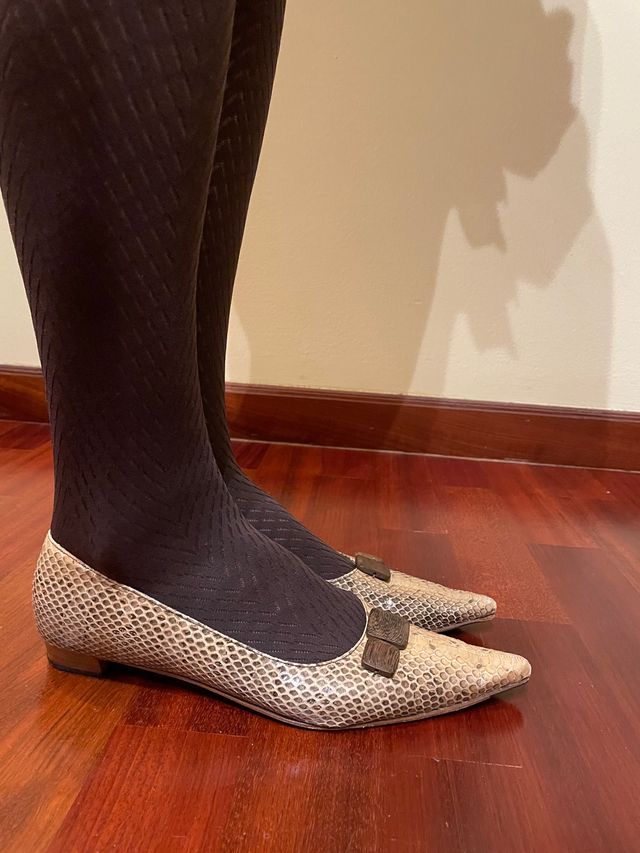 Zapatos de piel de serpiente