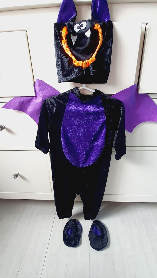disfraz de murciélago 1-2 años.