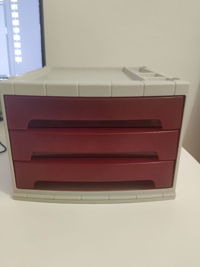 Cajonera de plástico organizador escritorio