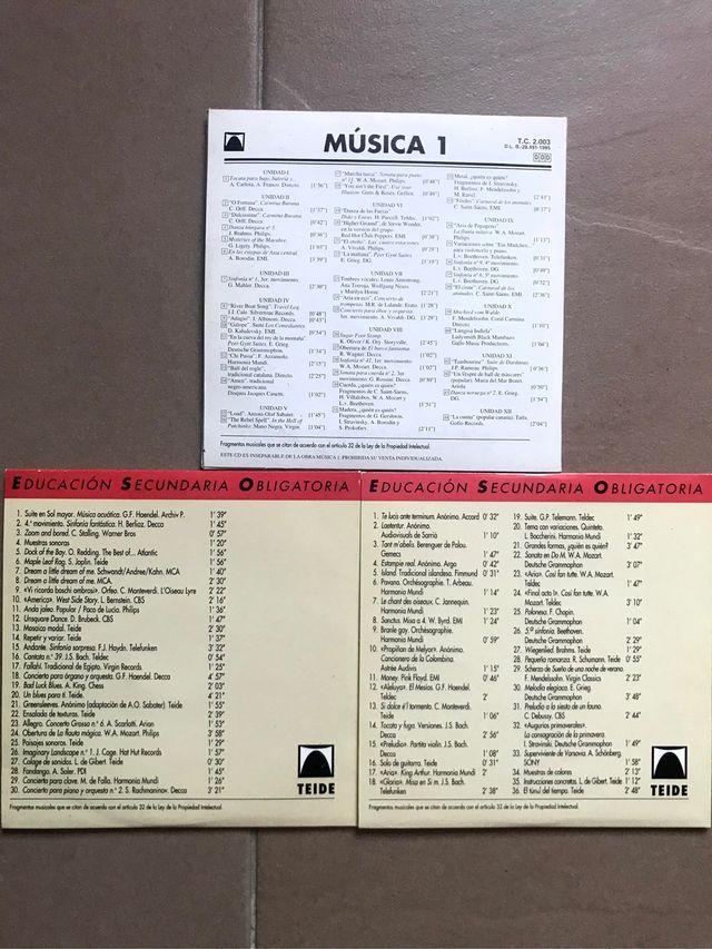 3 Cds música editorial Teide