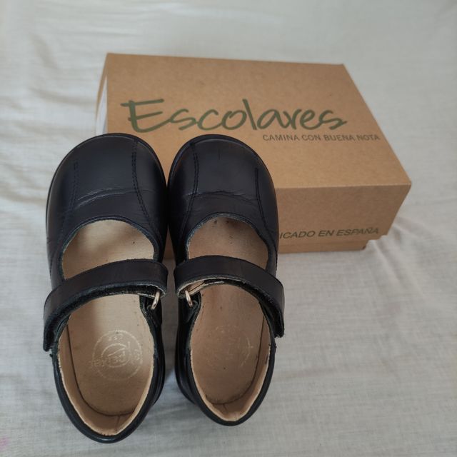 Oferta !!zapatos Escolares piel marino 22