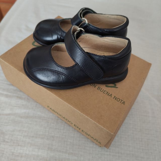 Oferta !!zapatos Escolares piel marino 22