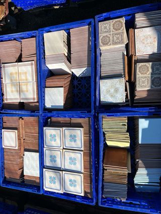 Lote de azulejos antiguos , grees, ceramica 