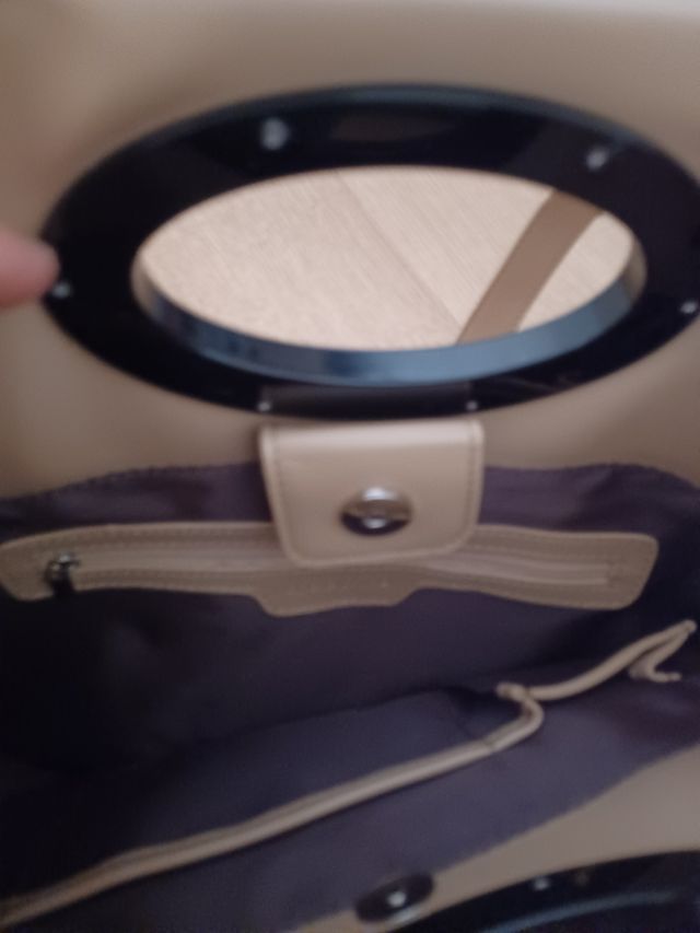 Bolso nuevo mano/Bandolera beige-negro