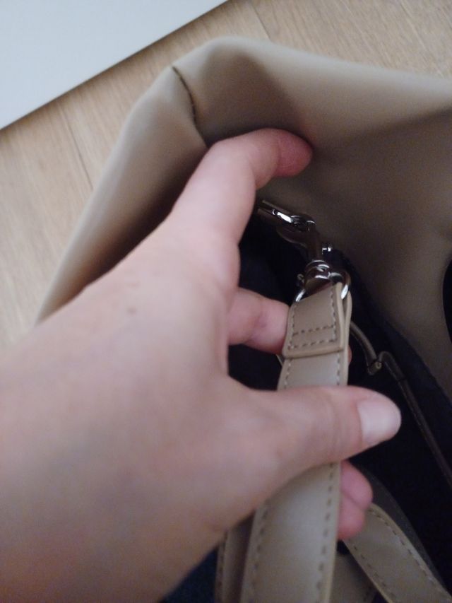 Bolso nuevo mano/Bandolera beige-negro