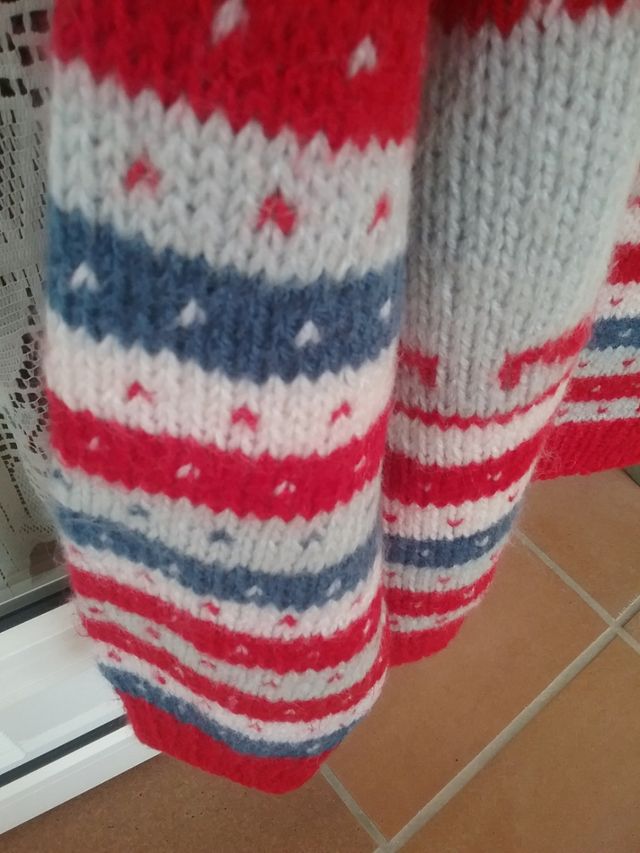 jersei navideño xs hay medida,lana hecho a mano